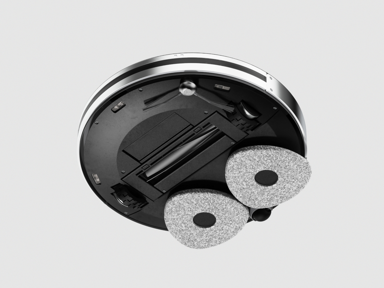 This nothing-inspired transparent robot vacuum concept serves as furniture as furniture
