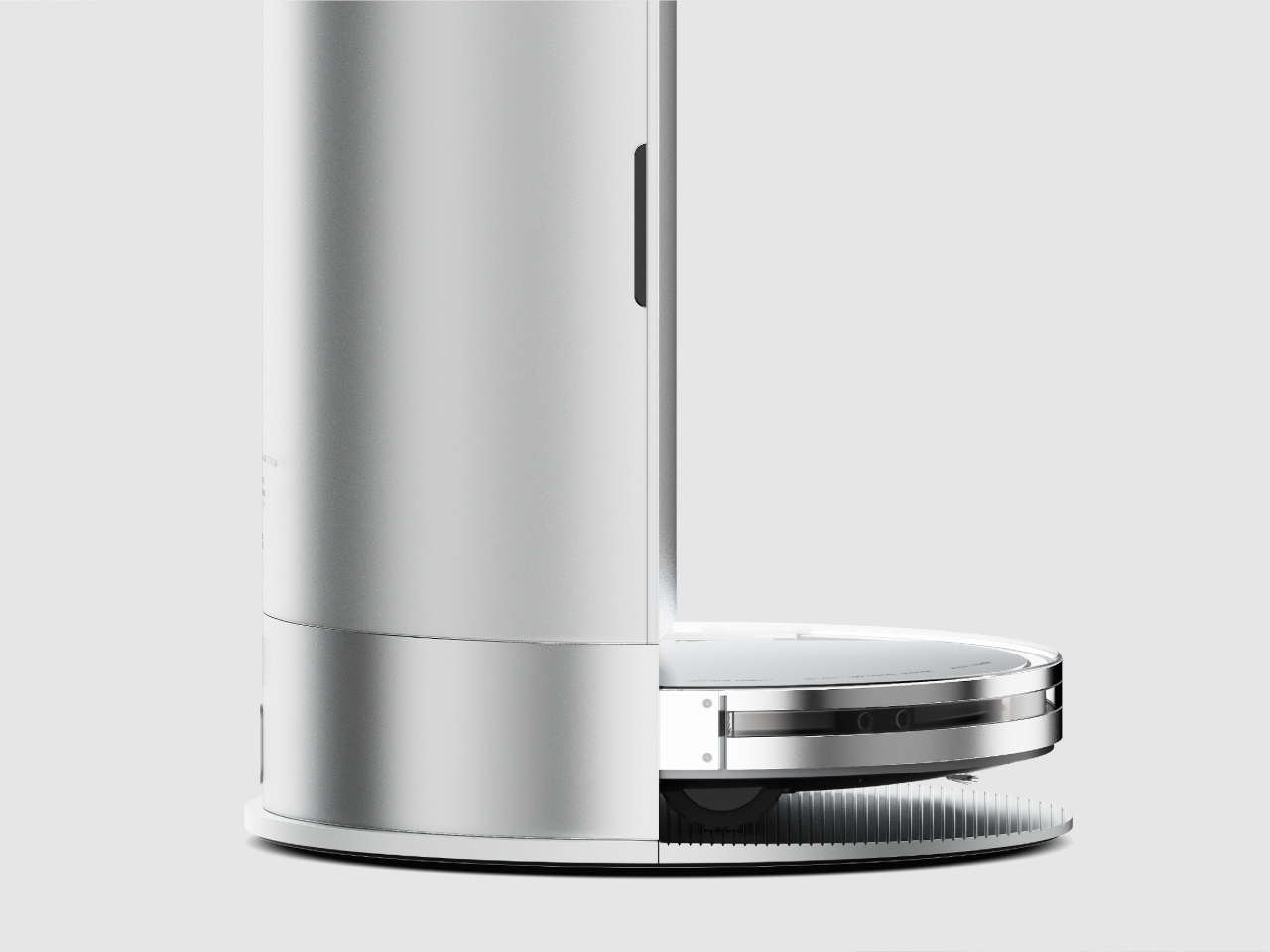 This nothing-inspired transparent robot vacuum concept serves as furniture as furniture