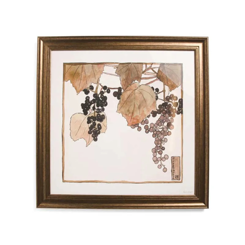 Marmont Hill Inc. Grapes and Leaves Wall Art