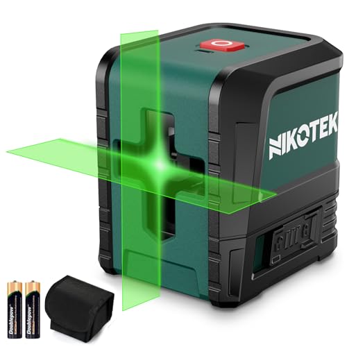 Laser level, Nikotek Green Laser Level Self -Level -Querine line, horizontal and vertical line laser -Laser -Level IP54 waterproof and dustproof