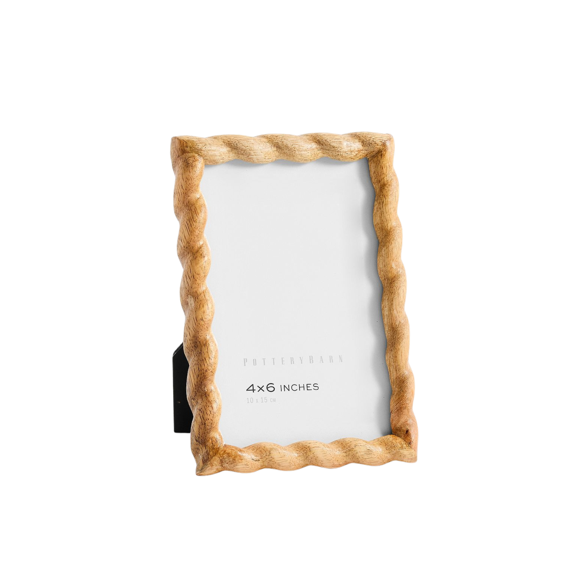 A frame with a twisted wood detail