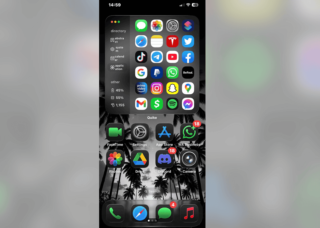 IOS 26 Themezone Start screen