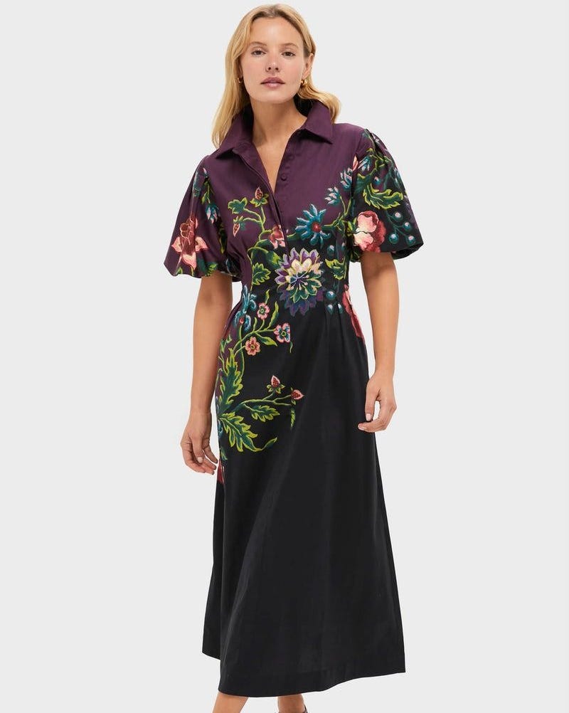 Midnight moon flower Delaney dress