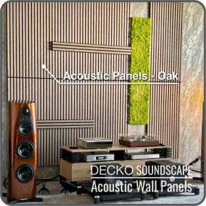 Decorative acoustic panels installed on the home wall