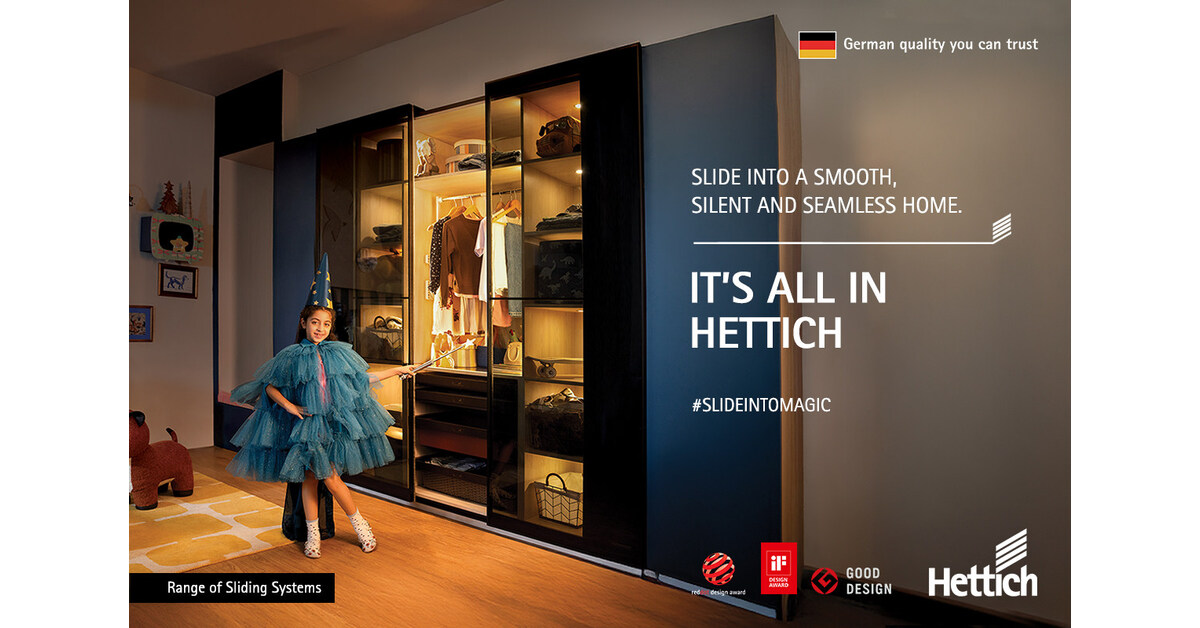 Hettich reveals a campaign in which the selection of slide solutions is highlighted