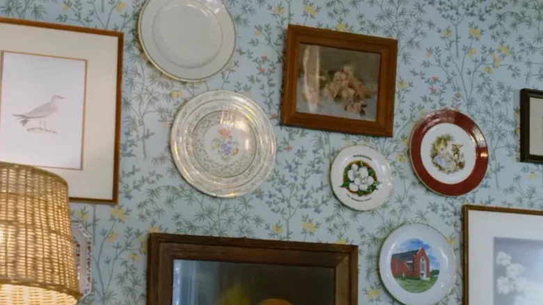 A decorative plate wall designed by ERIN Napier from HGTV