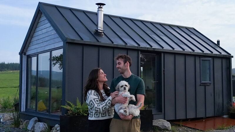 Emma O'hagan and Kevin O'reilly with their Shih-Ztu Charlie.