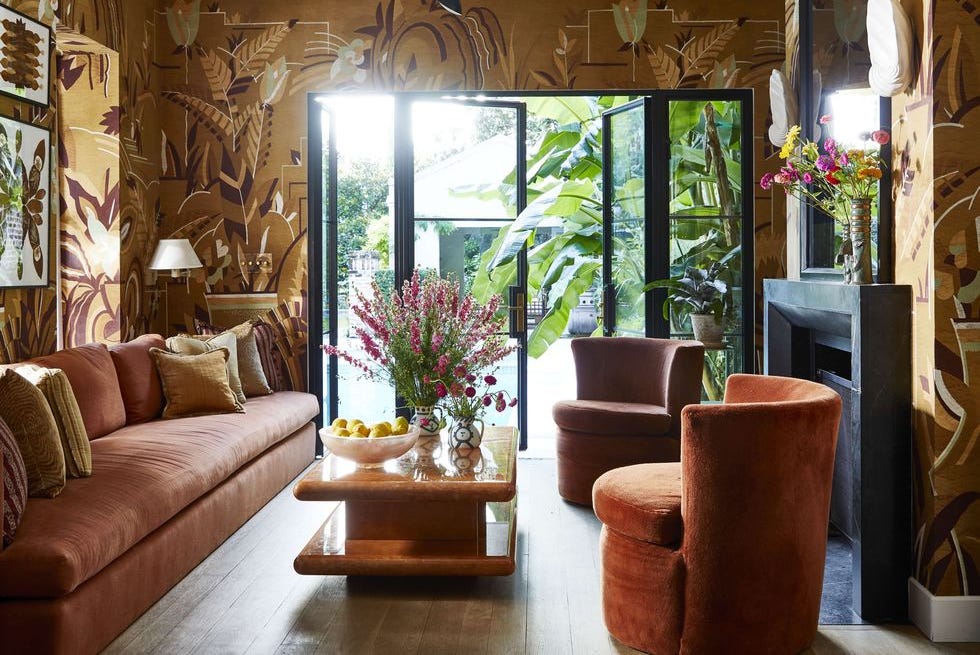 Art Deco Veranda Small Living Room Ideas