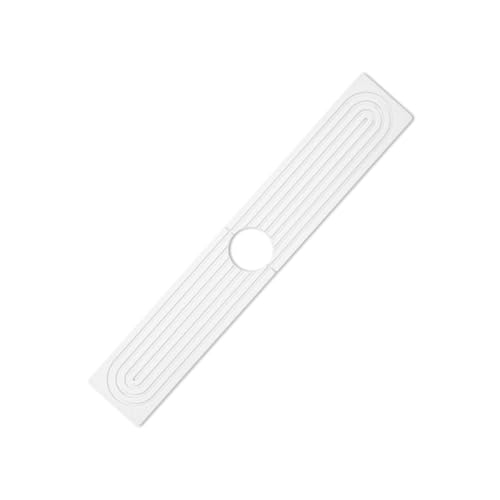 WIFORH stone tap mat for kitchen sink, 60 cm long diatomit fast drying hard sink tray, diatomite absorption mat, TAP Splash Guard for bathing room kitchen, 24 x 3.54 inches (white)