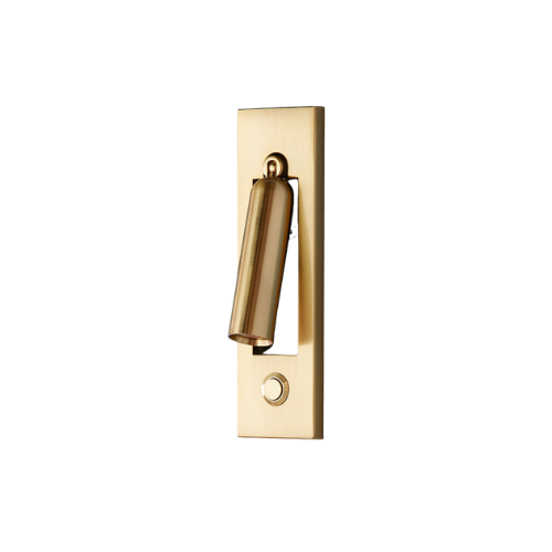 Niche wall light in an ancient brass finish