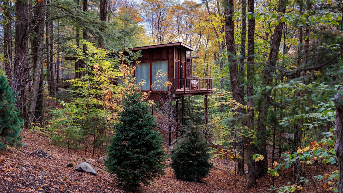 These 5 treehouses offer the perfect view of New England's fall colors