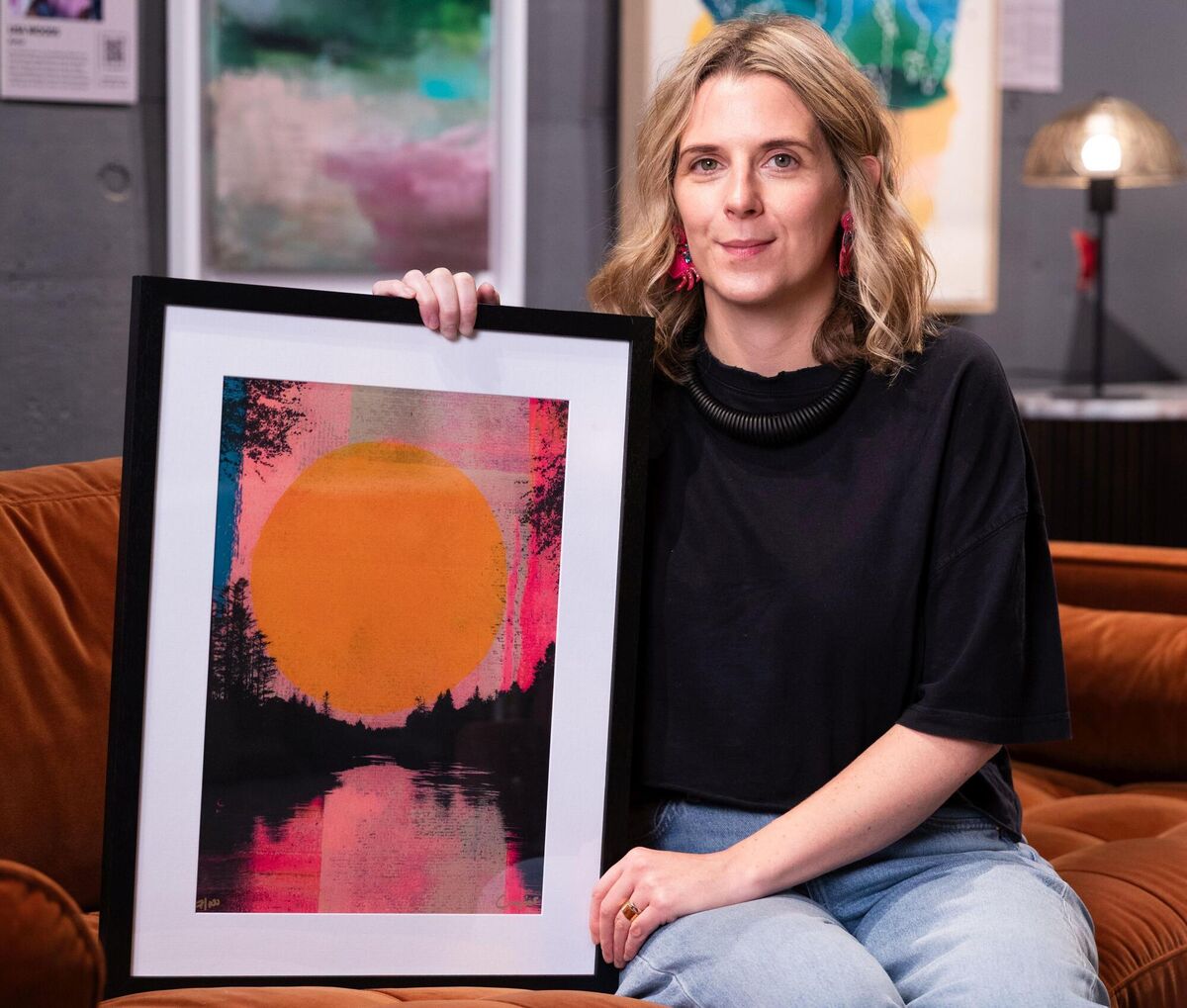     Carolyn Walsh's work is inspired by the colors of sunset and her love of buildings.