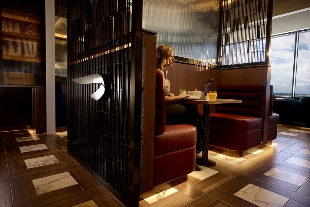 British Airways Concorde Dining Room in the new lounge in Miami