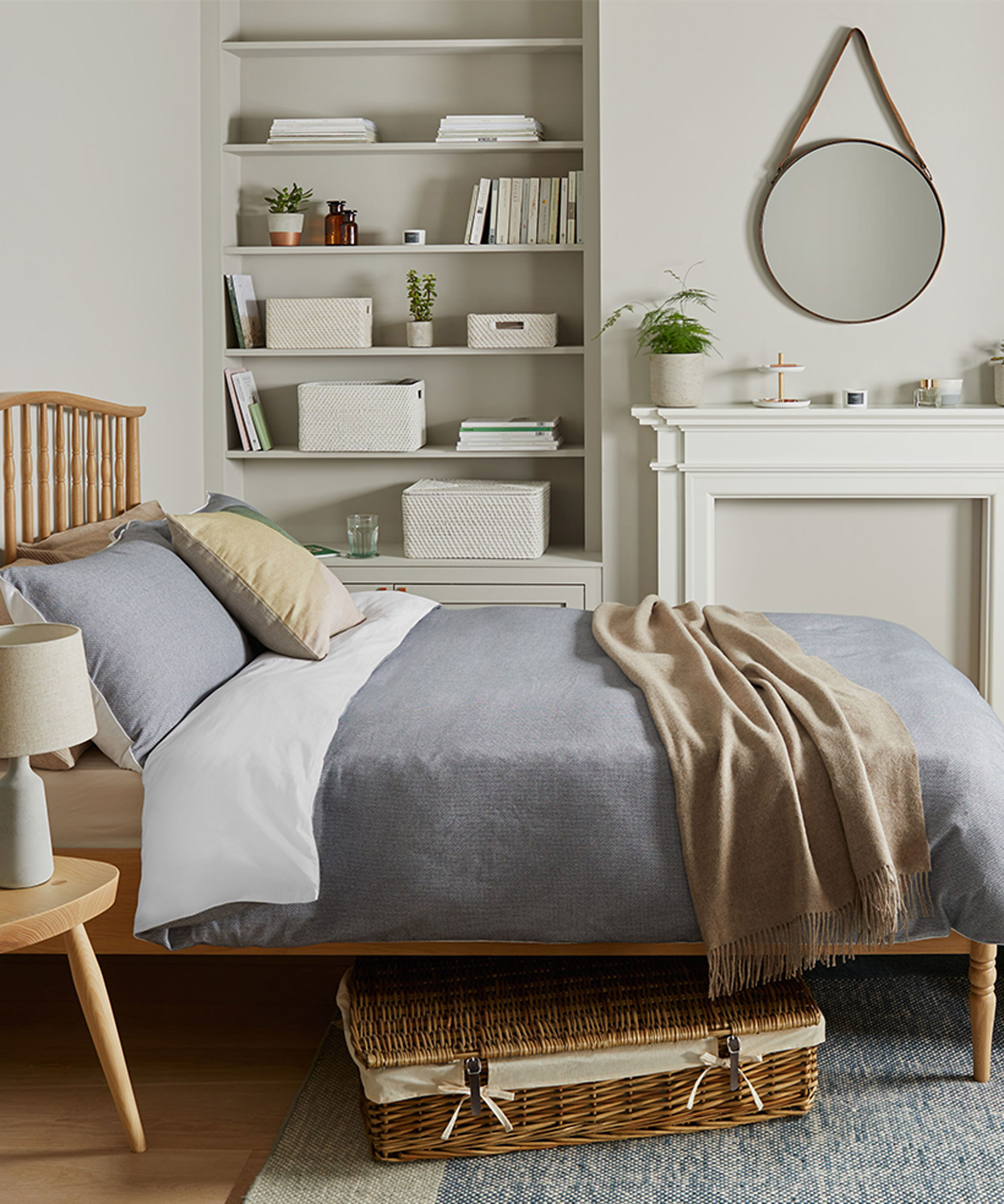 Under bed storage ideas with braided drawer