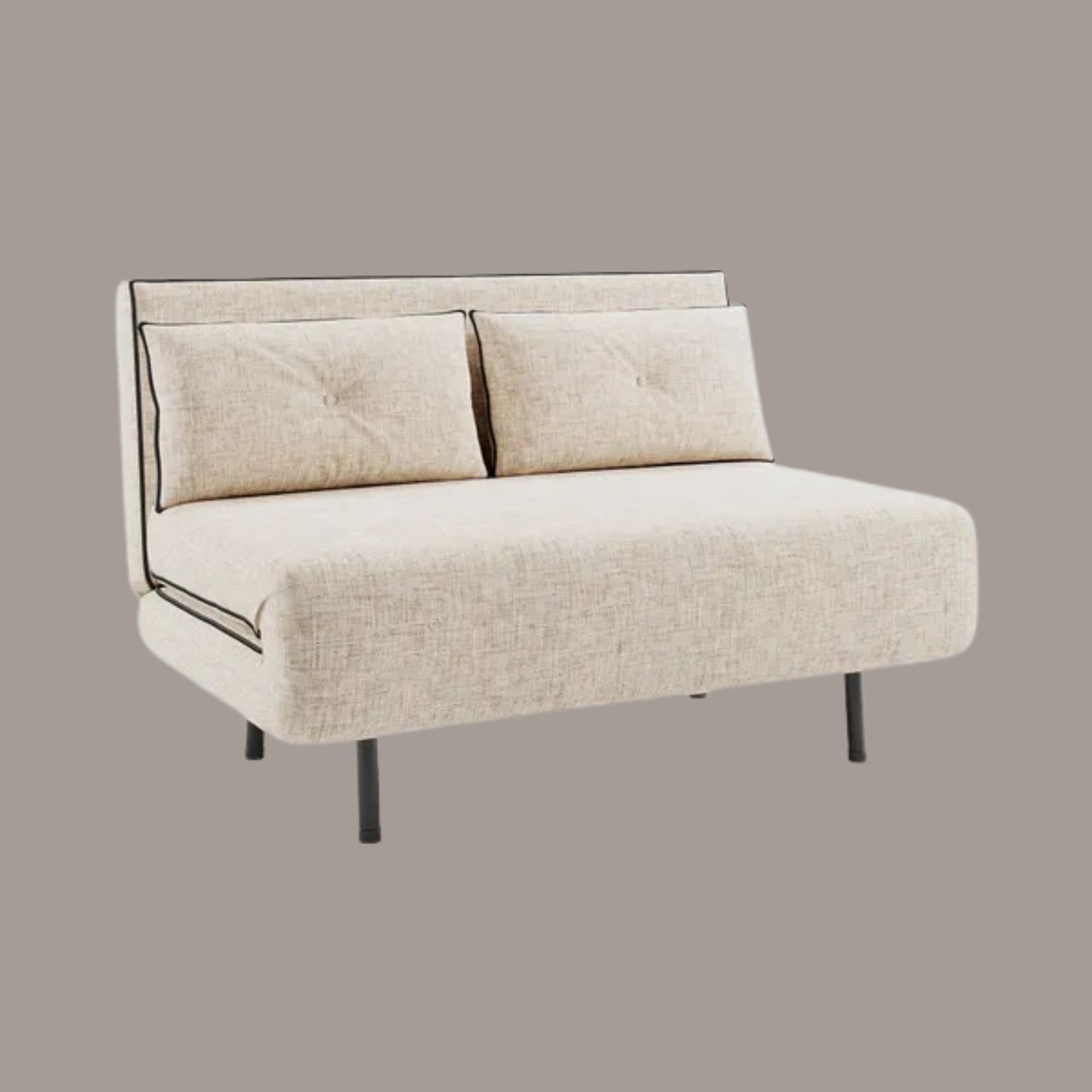 Dunelm small double two seater sofa bed with piping