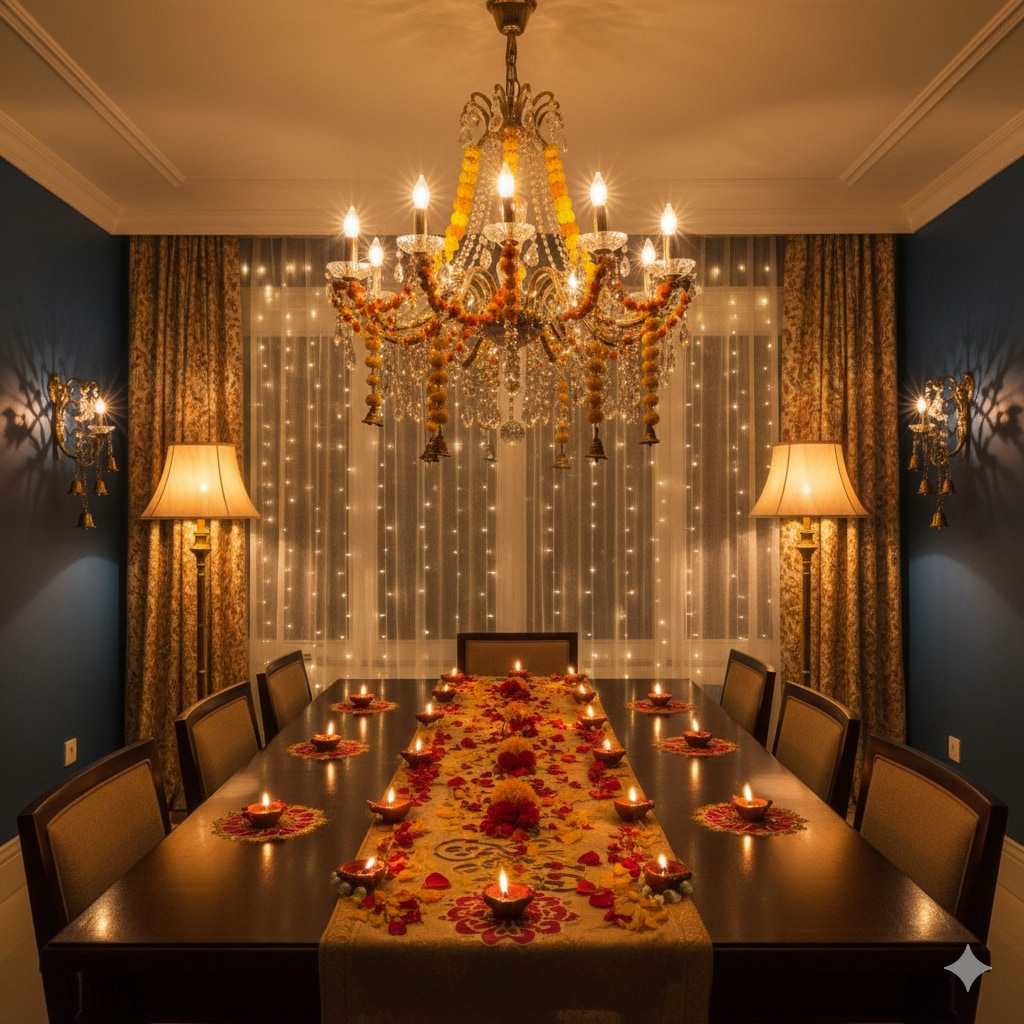 Complement your interiors with eye-catching chandeliers. (Image credit: Image created by Gemini) Complement your interiors with eye-catching chandeliers. (Image credit: Image created by Gemini)