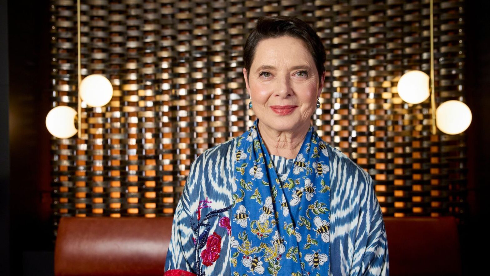 Isabella Rossellini's dark wood kitchen is a masterpiece
