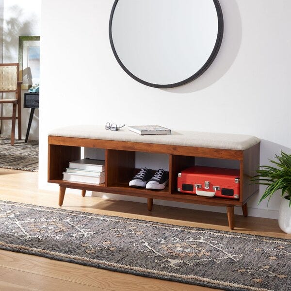 Hungate Wooden Shelf Storage Bench Hungate Wooden Shelf Storage Bench