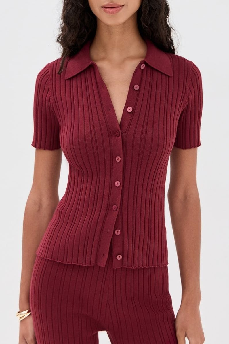 Ribbed button closure Ribbed button closure