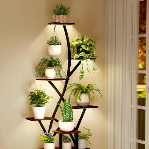 Amazon house plant stand with grow lights