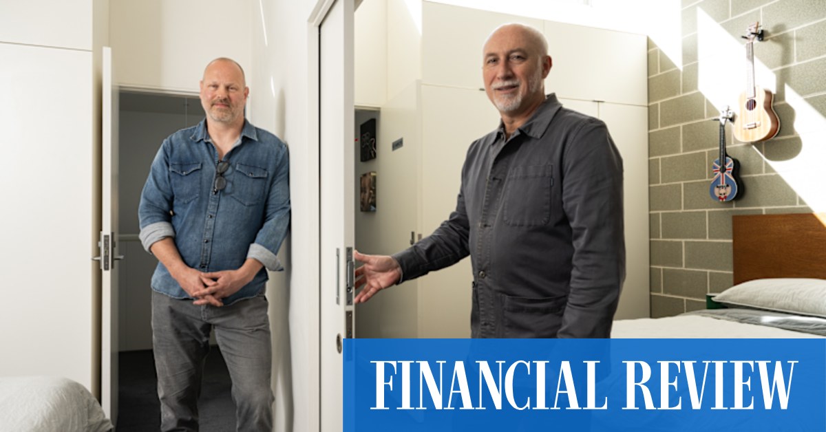 The Sydney home creates shared space for two buyers by installing a sliding door that costs an additional $5,000 and can be opened between bedrooms