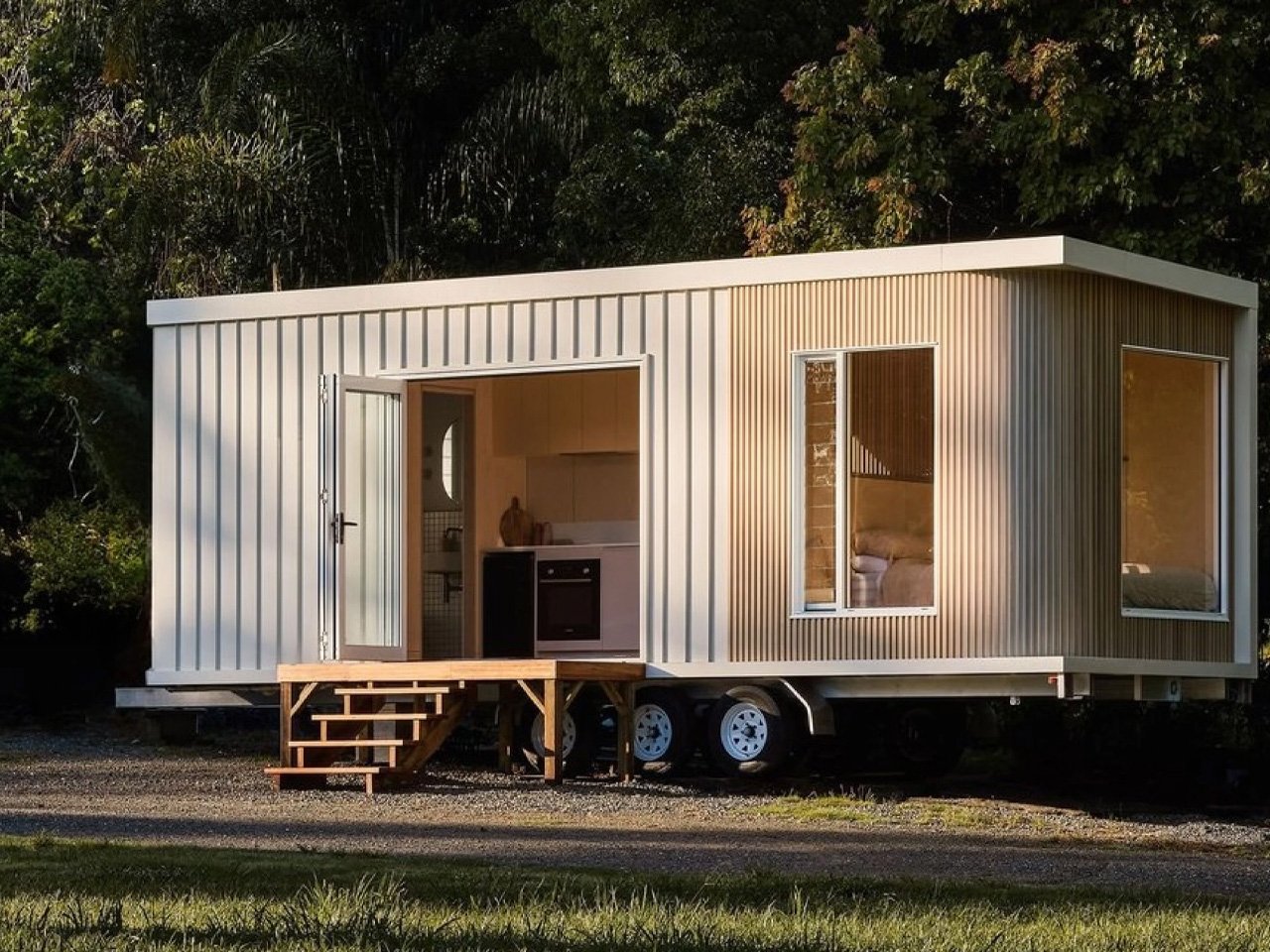 This $78,000 tiny house has curved walls and luxuries most homes never get