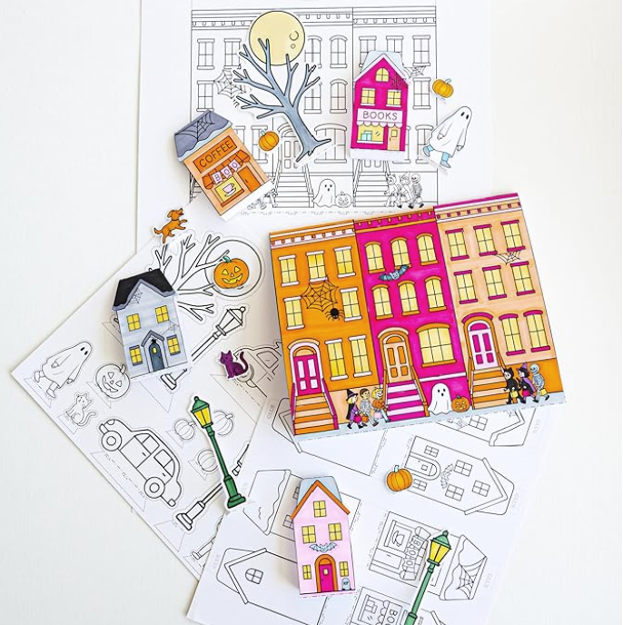 Paint your own Halloween village Paint your own Halloween village