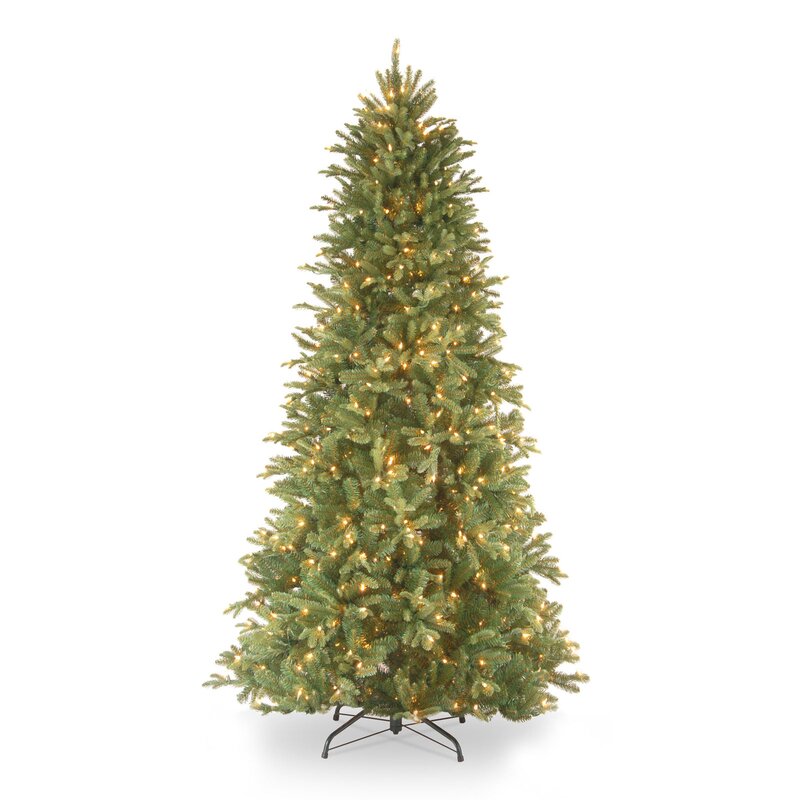 The Christmas Aisle® Slim Tiffany Christmas Tree with Clear Lights & Reviews | Wayfair