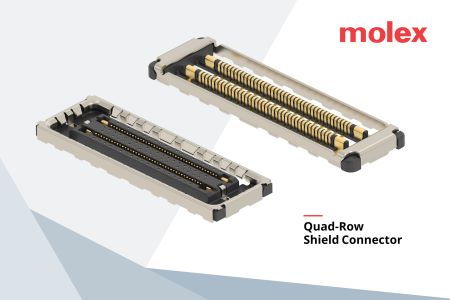 Four-row board-to-board connectors now with EMI shielding