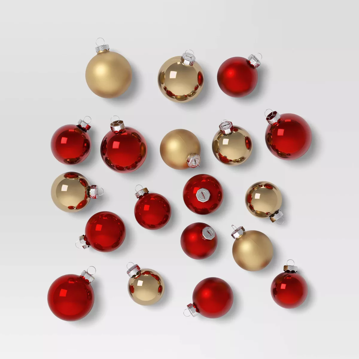 42ct Round Glass Christmas Tree Ornament Set - Wondershop™