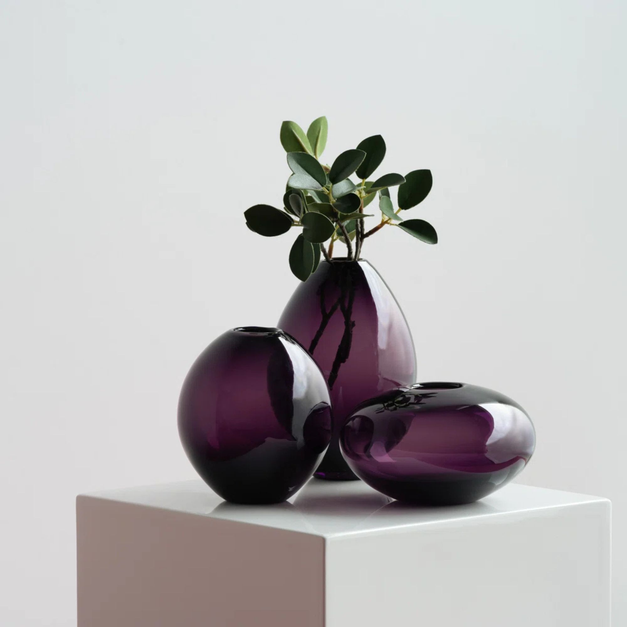 Cecile 3-piece hand-blown glass vase set from Kelly Clarkson Home